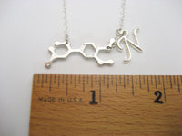 Adrenaline Necklace Adrenaline Molecule Necklace Stem Necklace Initial Chemistry Necklace Adrenaline Jewelry Science Jewelry Letter Jewelry