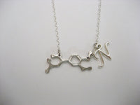 Adrenaline Necklace Adrenaline Molecule Necklace Stem Necklace Initial Chemistry Necklace Adrenaline Jewelry Science Jewelry Letter Jewelry