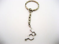 Serotonin Keychain Molecule Keychain Science Keychain STEM Keychain Chemistry Keychain