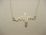Heartbeat Necklace, EKG Necklace,  Heartbeat Jewelry, Gift for Nurse, Gift for Her