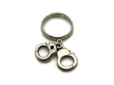 Handcuffs Charn Ring Charm Ring Adjustable Brass Ring Handcuff Jewelry Gifts For Her