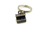 Treasure Chest Ring Charm Ring Adjustable Brass Ring Gaming Gift For Her Treasure Chest Charm Ring