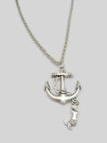 Anchor Necklace, Mermaid Necklace, Nautical Necklace, Ocean Necklace, Ocean Jewelry, Anchor Jewelry, Nautical Gift Anchor Charm Necklace