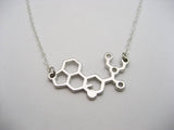 LSD Necklace, LSD Molecule Necklace, Acid Necklace, Trip Necklace, Chemistry Necklace, LSD Jewelry, Science Jewelry, Acid Jewelry