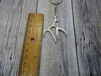 Silver Antler Keychain Deer Antler Keychain Stag Antler Keychain Hunters Gifts For Him Stocking Stuffers
