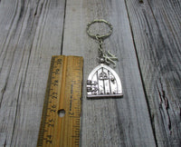 Fairy Door Keychain Initial Keychain  Letter Personalized  Cottage Core Gifts