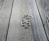 Puzzle Piece Necklace, Puzzle Necklace, Customized  Puzzle Jewelry  Personalized Gift Initial Necklace
