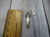 Carrot Necklace Personalized Food Necklace Initial Necklace Vegetable Necklace Garden Necklace Food Jewelry Carrot Jewelry Vegetable Jewelry