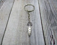 Carrot Keychain Veggie  Keychain Food Keychain Vegetable Keychain Gardening Keychain Garden Keychain Garden Gift  Silly Keychain