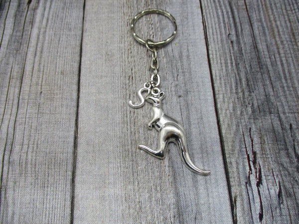 Kangaroo Keychain Personalized Gifts  Letter Customized Marsupial Keychain