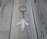 Large Pot Leaf Keychain With Initial  Cannabis Keychain Letter  Marijuana Keychain Customized 420 Keychain  Personalized Mary Jane Keychain