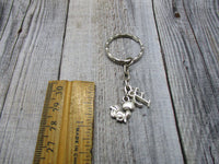 Fox Keychain Kitsune Keychain Initial Keychain Personalized Gifts Under 10, Fox Lover Gift For Her