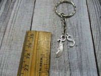 Sword Keychain with Letter Customized Scimitar Keychain with initial Personalized Gifts For Him / Her