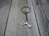 Personalized Bone Keychain with Letter Customized  Gifts Dog Bone Keychain with initial