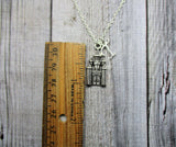 Castle Necklace, Castle Jewelry, Initial Letter Personalized Gifts For Her / Him