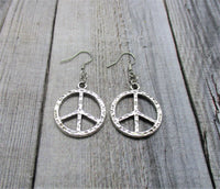 Peace Sign Earrings  Peace Earrings  Peace Sign Jewelry Peace Jewelry  Peace Gift Gifts For Her Hooks Or Clip on