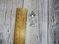 Weeping Angel Necklace, Angel Necklace Angel Gift, Weeping Angel Jewelry, Whovian Necklace