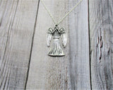 Weeping Angel Necklace, Angel Necklace Angel Gift, Weeping Angel Jewelry, Whovian Necklace