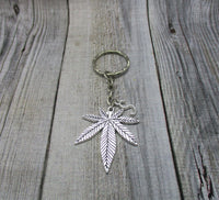 Large Pot Leaf Keychain With Initial  Cannabis Keychain Letter  Marijuana Keychain Customized 420 Keychain  Personalized Mary Jane Keychain