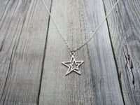 Star Necklace Star Jewelry  Star Gifts For Her Double Star Necklace