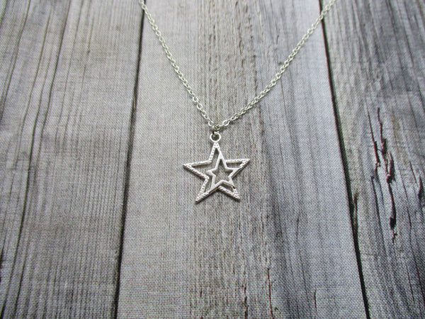 Star Necklace Star Jewelry  Star Gifts For Her Double Star Necklace