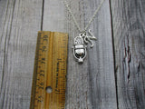 Microphone Necklace, Radio Necklace, Microphone Initial Necklace, Musicians Gift, Personalized Singers Necklace