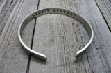 Secret Message Bracelet Hand Stamped Bracelet  Hidden Message Jewelry  Customized Cuff  Personalized Bangle