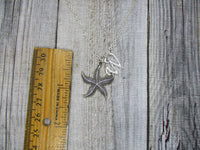 Starfish Necklace, Initial Necklace, Customized Personalized Gifts Ocean Starfish Jewelry,