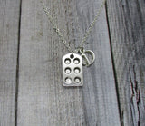 Muffin Pan Necklace Initial Necklace Baking   Personalized Gifts For Her / Him Bakers Jewelry Chef