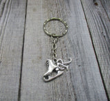 Ice Skate Keychain with Letter Customized  Personalized Gifts  Ice Skating Gift Initial