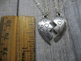 Mother Daughter Necklace Set, Half Heart Necklace, Split Heart Necklace Set, Mother Daughter Necklace, Mother Daughter Gifts