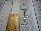 Whale Tail Keychain Personalized Gifts  Her / Him Initial Customized Gifts Ocean Keychain