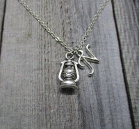 Lantern Necklace, Personalized Gifts Lantern Jewelry, Letter Necklace, Initial Necklace