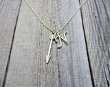Arrow Necklace, Personalized Archery Necklace, Initial  Letter Necklace, Arrow Jewelry, Archery Gifts For Her