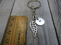 Angel Wing Keychain Guardian Angel Gift Personalized Gifts Inital