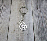 Pentagram Keychain Personalized Gifts Letter Customized  Gift with initial Pentacle Keychain