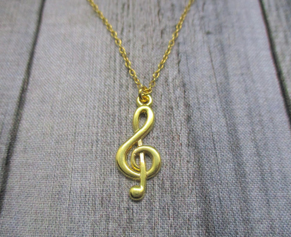 Treble Clef Necklace, Music Necklace, Music Note Necklace, Music Gift, Treble Clef Jewelry, Musicians, Music Note Jewelry, Music Jewelry