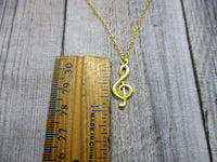 Treble Clef Necklace, Music Necklace, Music Note Necklace, Music Gift, Treble Clef Jewelry, Musicians, Music Note Jewelry, Music Jewelry