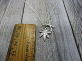 Pot Leaf Necklace, Cannabis Necklace, Letter Marijuana Jewelry, Initial Necklace, 420 Necklace, Customized Mary Jane Necklace