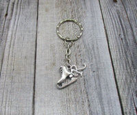Ice Skate Keychain with Letter Customized  Personalized Gifts  Ice Skating Gift Initial