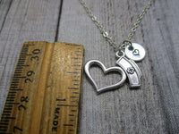 Heart Nurse Hat Necklace Personalized Nurses Necklace  Letter Initial Medical Gift for Her Nurse Necklace Nurse Jewelry