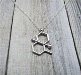 Geosmin Necklace, Smell Of Rain Molecule Necklace, Science Necklace Chemistry Necklace Smell Of the Earth Jewelry, Science Jewelry Petrichor