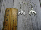 Silver Hanging Bat Earrings Animal Jewelry Bat Gifts For Her