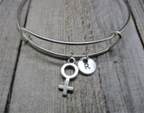 Venus Charm Bracelet Bangle Bracelet Female Symbol Bracelet  Initial Bangle Bracelet Venus Jewelry Gifts for Her Nurses Gift Birthday