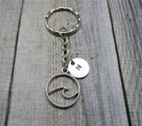 Ocean Keychain Personalized Handstamped Ocean Wave Keychain Surfers Gift Custom Keychain Beach Lovers  Gifts For Him