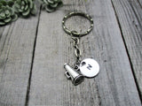 Megaphone Keychain Cheer Leaders  Personalized Gifts For Her  Inital Cheerleading Keychain