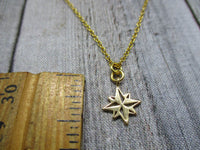 Gold North Star Necklace Starburst Necklace Starburst Jewelry Gifts For Her