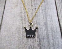 Gold Crown Necklace Black Crown Necklace Mom Jewelry Gifts For Her Best  Queen Gift