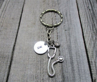 Stethoscope Keychain Personalized Keychain Medical Gift Custom Keychain Gifts For Nurse Birthday Gift For Med Student