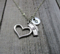 Heart Nurse Hat Necklace Personalized Nurses Necklace  Letter Initial Medical Gift for Her Nurse Necklace Nurse Jewelry